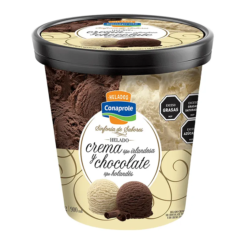 Helado Conaprole 900ML Crema Irlandesa y Chocolate Holandés
